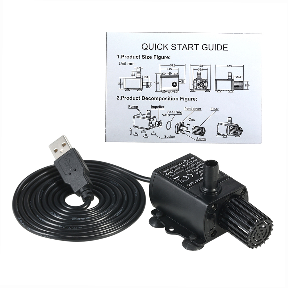Ультра-тихий мини-USB DC5V 4,8 – обзор и цена Water Pump Submersible Mini